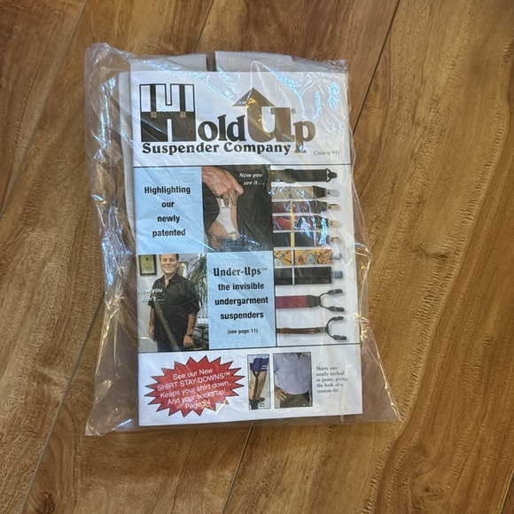 NWT Holdup Under-Ups Suspenders X-Back Style with Patented Metal "No-Slip" clips - Picture 3 of 3
